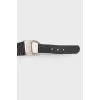 Elasticated leather belt