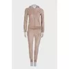 Velor tracksuit with rhinestones