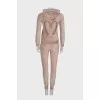 Velor tracksuit with rhinestones