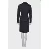 Charcoal suit with a skirt