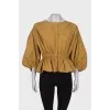 Yellow fitted blouse