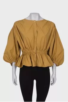 Yellow fitted blouse