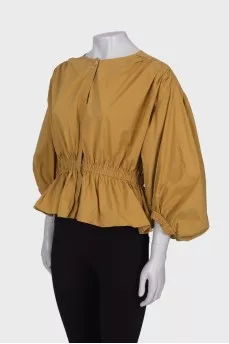 Yellow fitted blouse