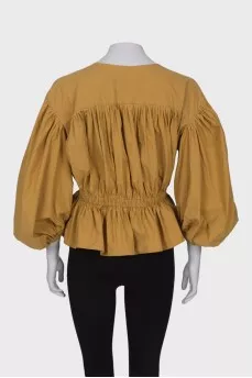 Yellow fitted blouse