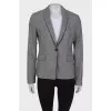 Jacket in black and white print