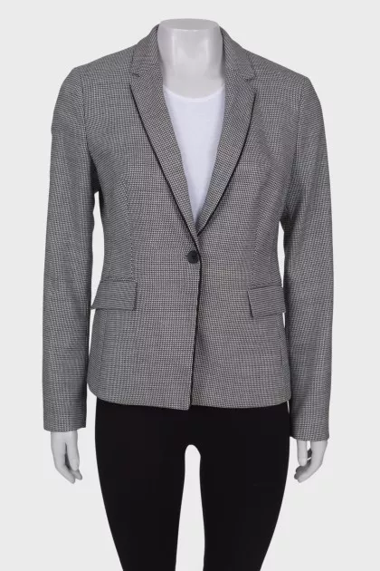 Jacket in black and white print