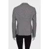 Jacket in black and white print
