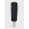 Denim navy blue suit