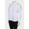 White shirt with open shoulder 