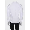 White shirt with open shoulder 