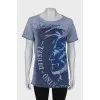 Blue print T-shirt