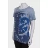 Blue print T-shirt