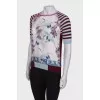Wool and silk T-shirt