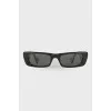 Rectangular black sunglasses 