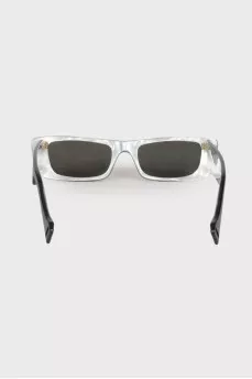 Rectangular black sunglasses 