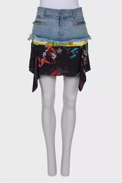 Combined mini skirt