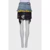 Combined mini skirt