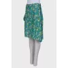 Green print skirt