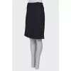 Black straight cut skirt 