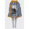 Silk midi skirt