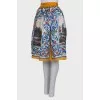 Silk midi skirt