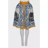 Silk midi skirt