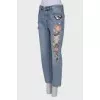 Blue jeans with tag