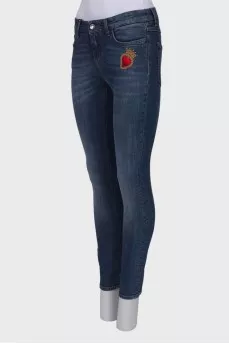 Navy blue jeans with tag