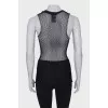 Black mesh top