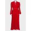 Red ruffle maxi dress 