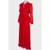 Red ruffle maxi dress 