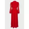 Red ruffle maxi dress 