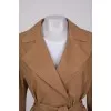 Leather jacket with no belt