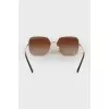 Gold rectangular sunglasses 