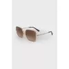 Gold rectangular sunglasses 