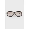 Black patterned glasses with rhinestones