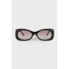 Black oval prescription glasses