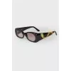 Black oval prescription glasses