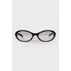 Black glasses with embossed temples