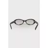 Black glasses with embossed temples