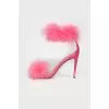 Feather textile sandals
