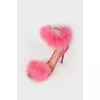 Feather textile sandals