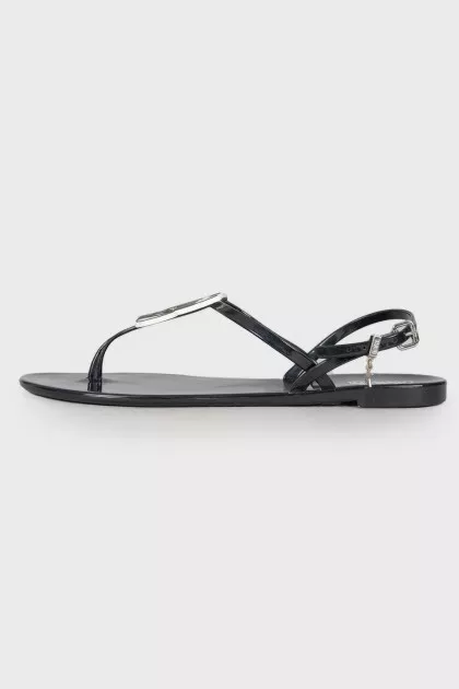Decorated rubber sandals