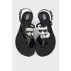 Decorated rubber sandals