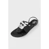 Decorated rubber sandals