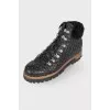 Insulated boots with rhinestones