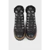 Insulated boots with rhinestones