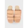 Suede mules with a square toe 