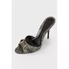 Mules Crystal Lame Hollywood Horsebit