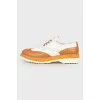 Two tone leather brogues
